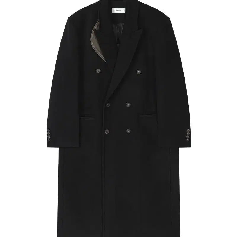 [BUNJANG] Waveness Kara Base Leather Double Coat / [1, 새상품] 웨이비니스 카라 베이스 레더 더블 코트