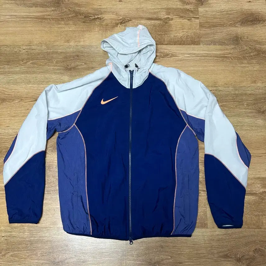 [BUNJANG] Nike Strike+ Repel Hooded Football Jacket - Blue Void/Photon Dust / 나이키 스트라이크+ 리펠 후드 풋볼 자켓 블루 보이드 포톤 더스트