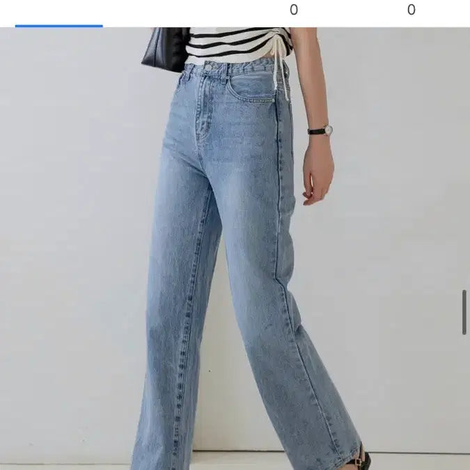 [BUNJANG] Denim Straight Leg Jeans / 연청중청 일자데님진 S