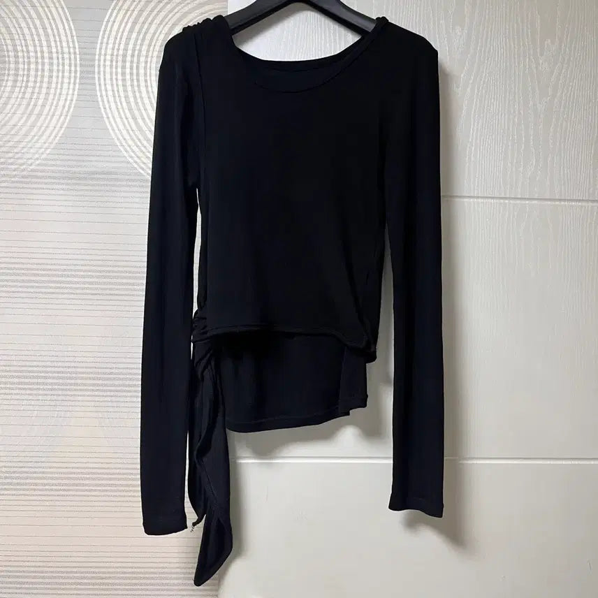 [BUNJANG] Wrap Design Long Sleeve T-Shirt / 랩디자인긴팔티셔츠