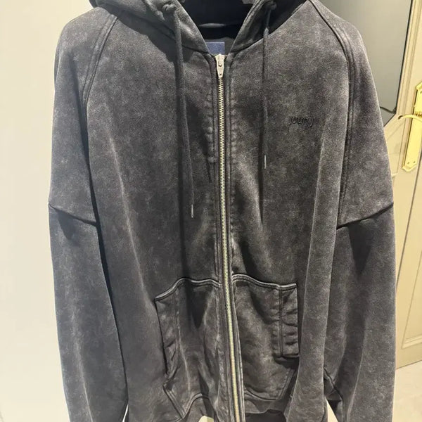 [BUNJANG] JUUN.J Broken Garment Dyeing Hood Zip-up XL / 준지 브로큰 가먼트다잉 후드집업 XL
