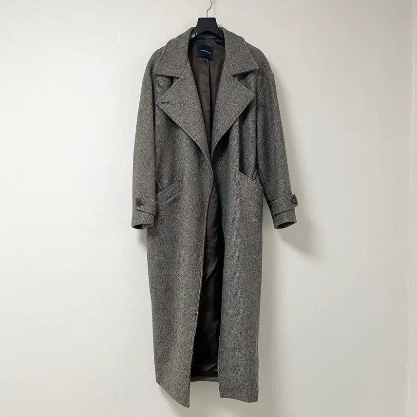 [BUNJANG] Kinder Salmon Carmen Wool Coat Warm Grey / 킨더살몬 카르멘 울코트 웜그레이