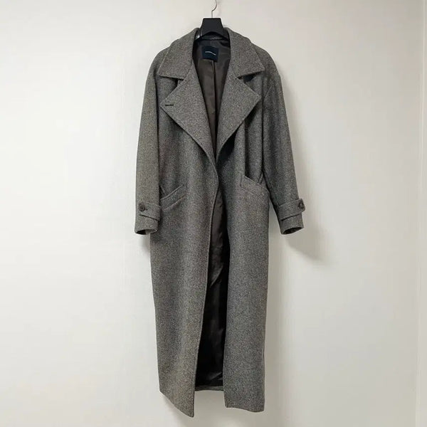 [BUNJANG] Kinder Salmon Carmen Wool Coat Warm Grey / 킨더살몬 카르멘 울코트 웜그레이