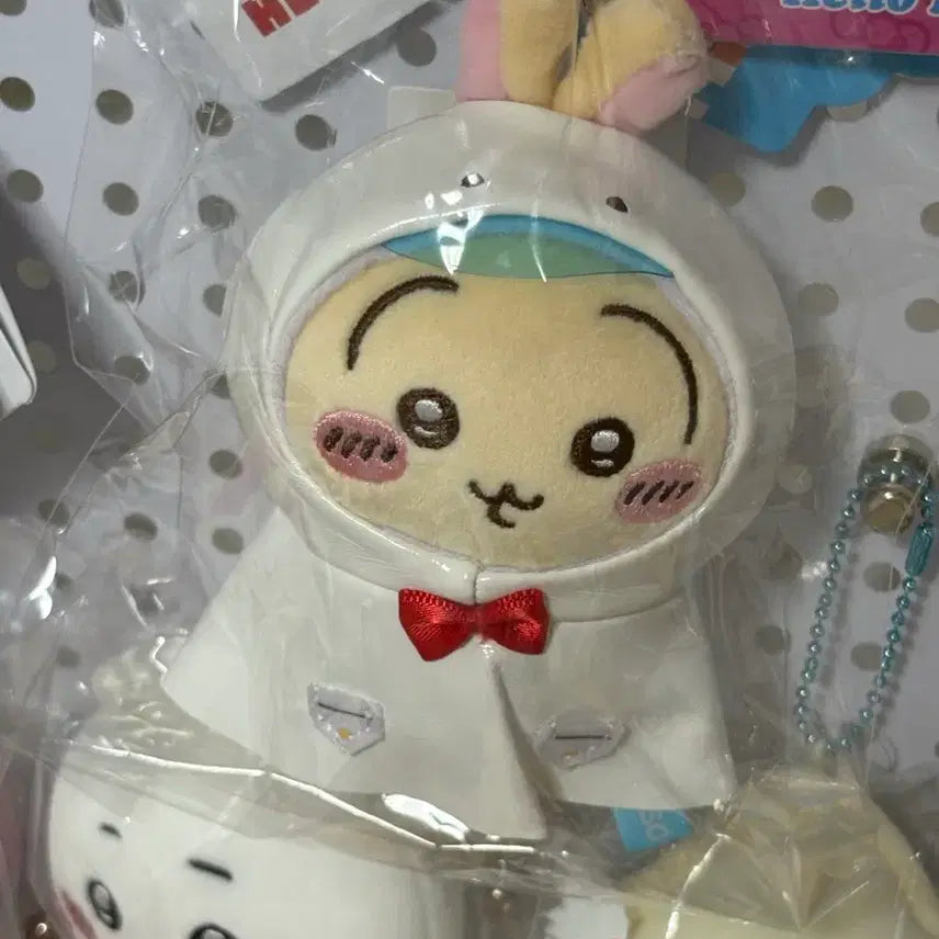 [BUNJANG] Chiikawa Usagi Raincoat Plush Keychain / 치이카와 우비 우사기 먼작귀 인형 봉제인형 키링