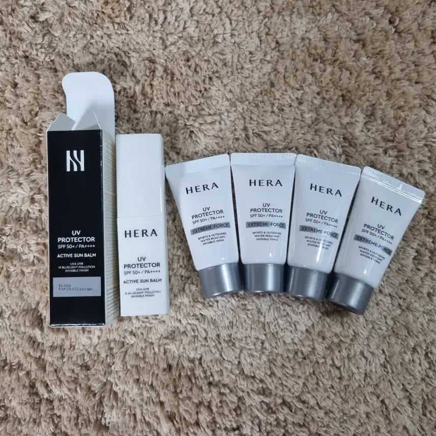 [BUNJANG] Hera UV Protector Active Sun Balm & Extreme Force Sunscreen Set / 헤라 UV프로텍터 액티브 선 밤 10g 헤라 선스틱 선크림 썬스틱