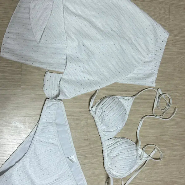 [BUNJANG] White Bikini Skirt Set - L Size / 화이트 비키니 스커트 세트 L사이즈