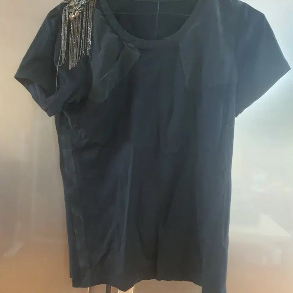 [BUNJANG] Objet Shoulder Detail T-Shirt / 오브제 숄더 디테일 티셔츠55~ 66 마지막내림