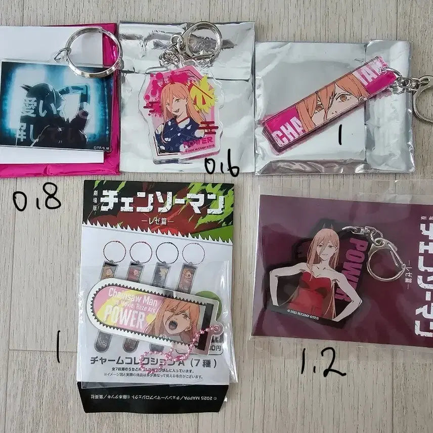 [BUNJANG] Chainsaw Man Reze & Power Keyring Goods Collection / 체인소맨 레제편 파워 키링 굿즈 모음