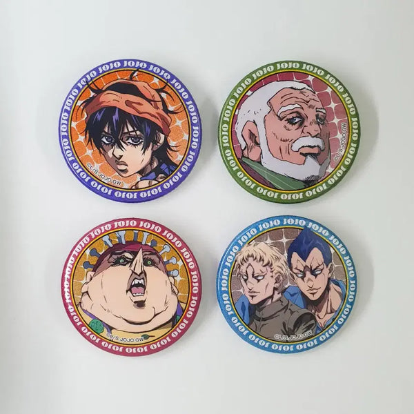 [BUNJANG] JoJo's Bizarre Adventure Part 5 Medicos Can Badge Bundle Set / 죠죠 5부 메디코스 캔뱃지 4개 일괄판매