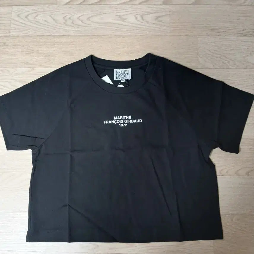 [BUNJANG] Marithe France Francois Girbaud W Lettering Logo Crop Tee Black M / [마리떼] W LETTERING LOGO CROP TEE 새상품