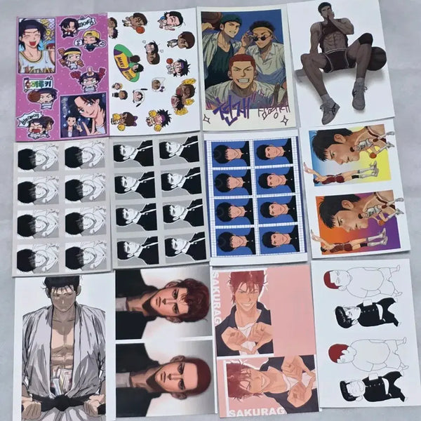 [BUNJANG] Slam Dunk Printing Box Photocard Set - Shohoku (Sakuragi, Rukawa, Miyagi, Mitsui, Kogure) / 슬램덩크 프박 프린팅 박스 북산 강백호 서태웅 송태섭 정대만 양호열 포카