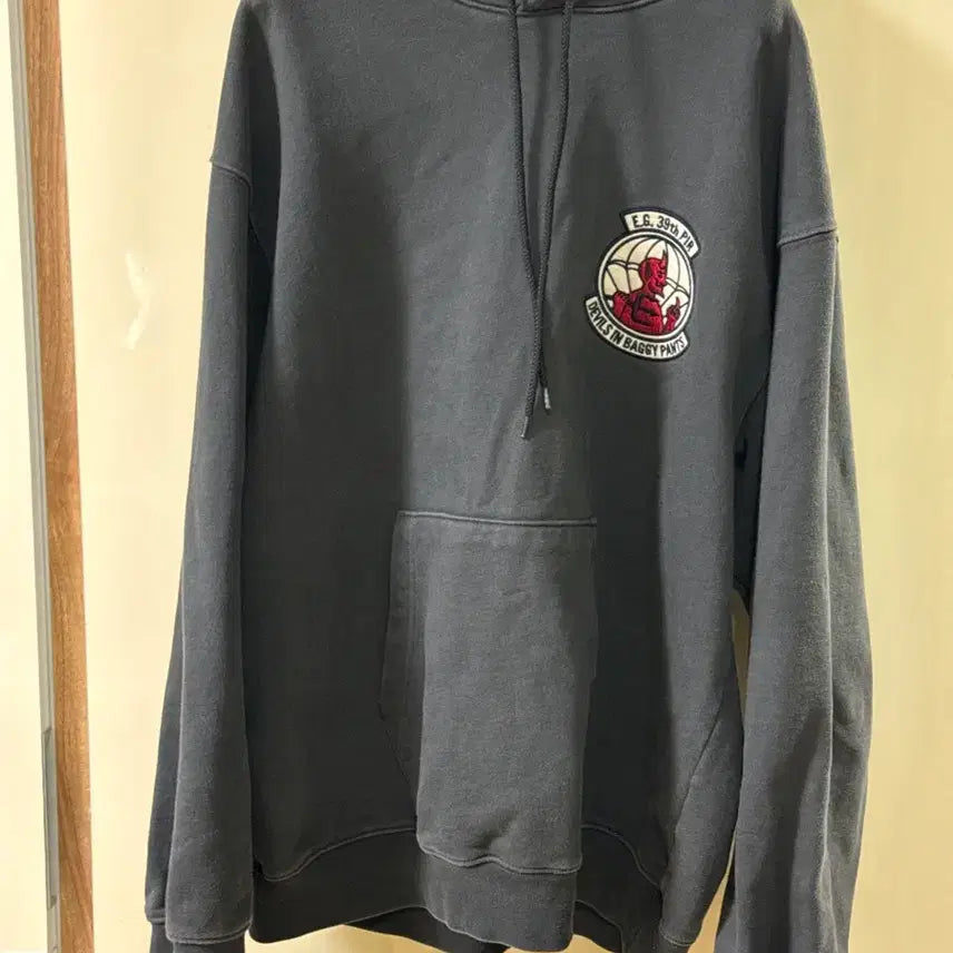 [BUNJANG] Espionage Grey Logo Hoodie / 에스피오나지 후드 그레이