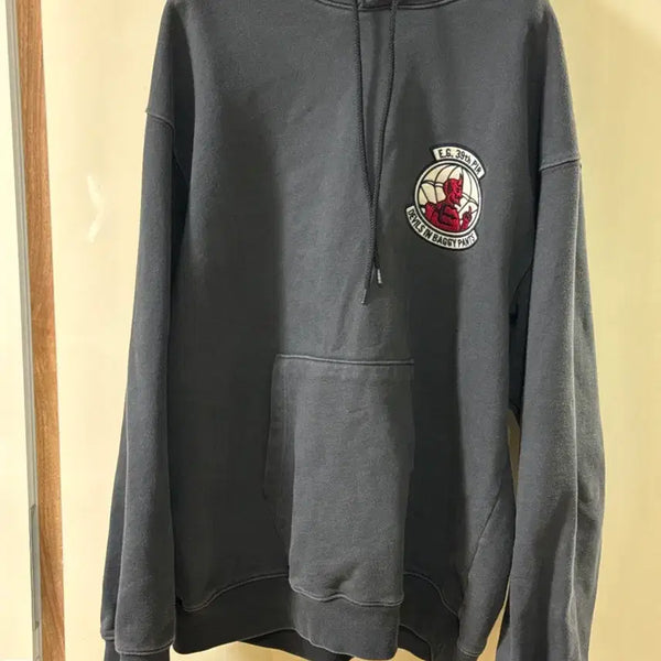 [BUNJANG] Espionage Grey Logo Hoodie / 에스피오나지 후드 그레이