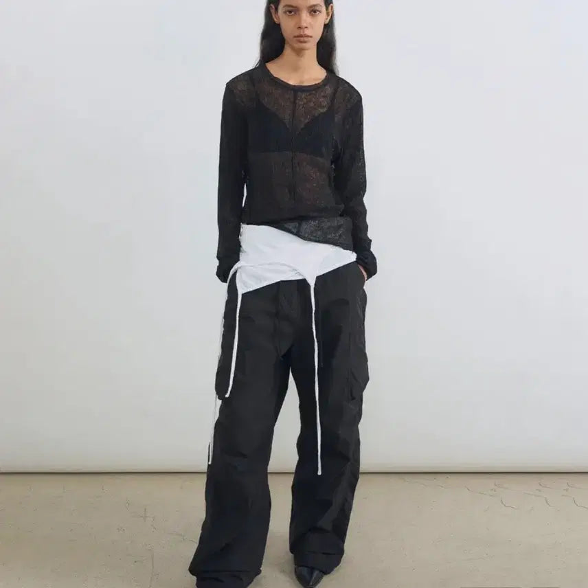 [BUNJANG] Insilence Cotton Utility Pants Black M / 인사일런스 코튼 유틸리티 팬츠 블랙 m