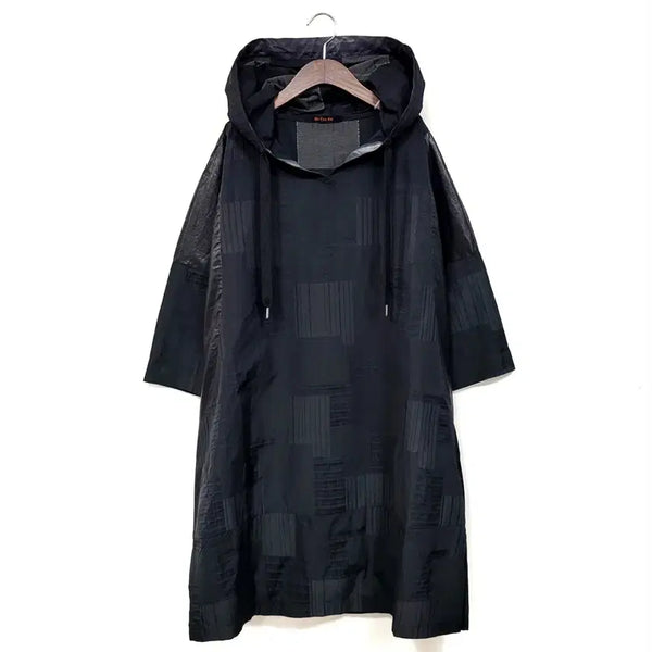 [BUNJANG] Bokkura Patchwork Hooded Long Dress / 보꾸라 패치워크 후드 롱원피스 B108