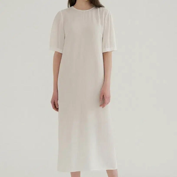 [BUNJANG] blank03 Pleated Long Dress White Size S / [새 상품] blank03 pleats long dress
