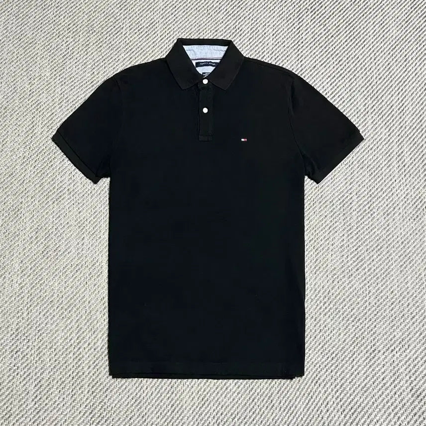 [BUNJANG] Tommy Hilfiger Basic Black Cotton Short Sleeve Polo Shirt (Men's L) / [L] Tommy 타미힐피거 베이직 블랙 코튼 반팔 카라티