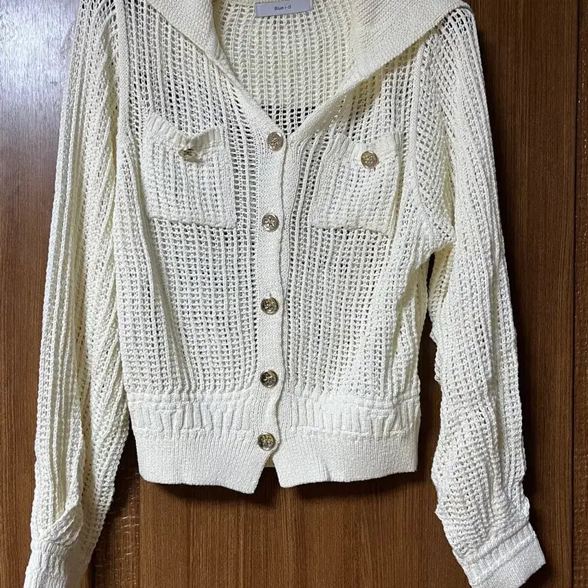 [BUNJANG] White Crochet Knit Cardigan / [새 상품] 화이트 크로셰 니트 가디건