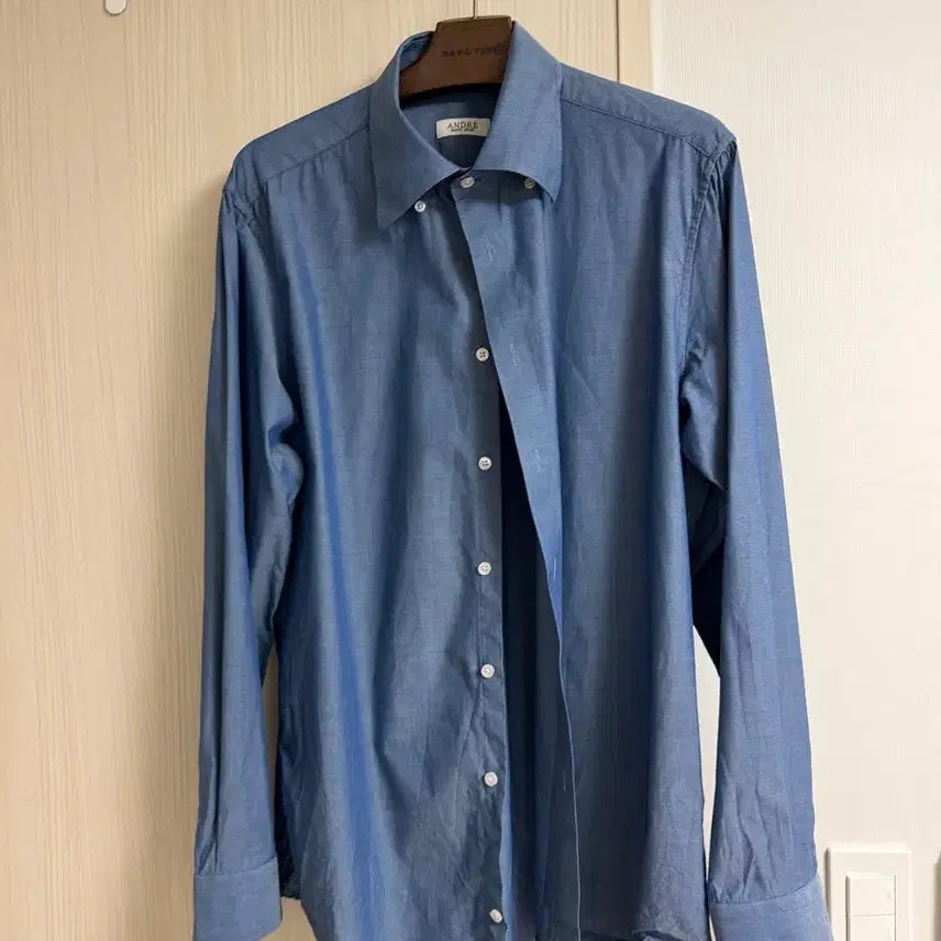 [BUNJANG] Andre Dark Blue Poplin Custom Shirt / 안드레 다크블루 포플린 맞춤셔츠 (105-107)