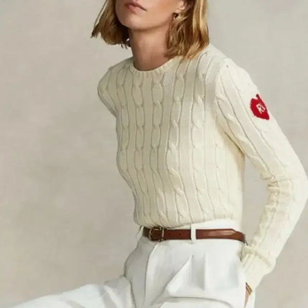 [BUNJANG] Polo Ralph Lauren Pima Cotton Cable Knit Sweater S / 폴로랄프로렌 신형 피마코튼 꽈배기니트 S