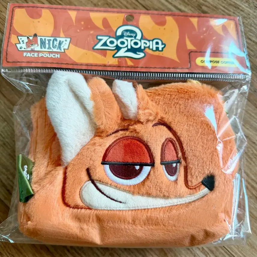 [BUNJANG] Zootopia Nick Face Pouch Compose Coffee Collaboration (Sealed) / [미개봉] 주토피아 닉 파우치 컴포즈 콜라보