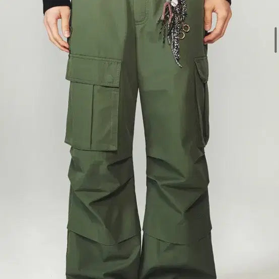 [BUNJANG] Intempomood Combat Pocket Cargo Pants Forest S / [S] 인템포무드 컴뱃 포켓 카고 팬츠 포레스트