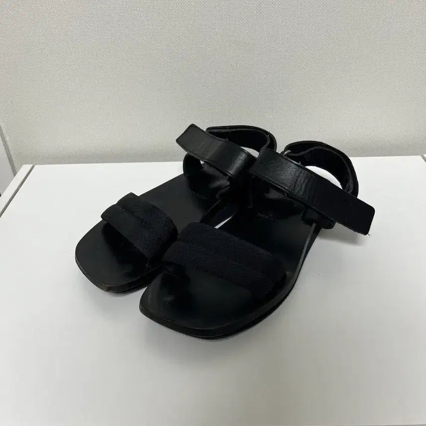 [BUNJANG] Prada Herringbone Canvas & Leather Strap Sandals / 프라다 Prada 샌들