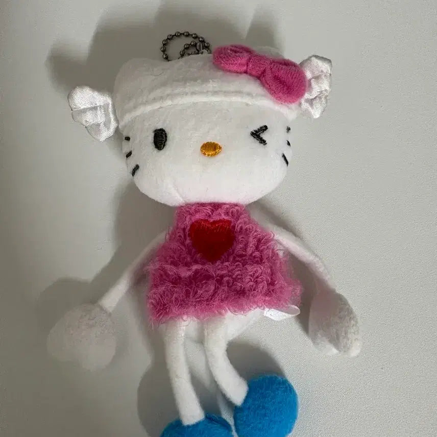 [BUNJANG] Hello Kitty Dangling Long Legs Angel Kitty Keychain Doll / 고전 헬로키티 달랑이 롱다리 천사 키티 키링 인형