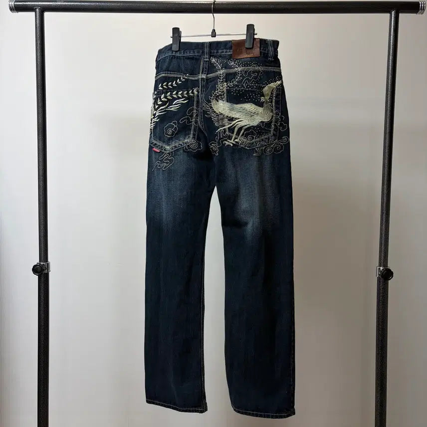 [BUNJANG] Akademiks Oriental Embroidery Old School Pants / (32) Akademiks 아카데믹 오리엔탈 자수 올드스쿨 팬츠