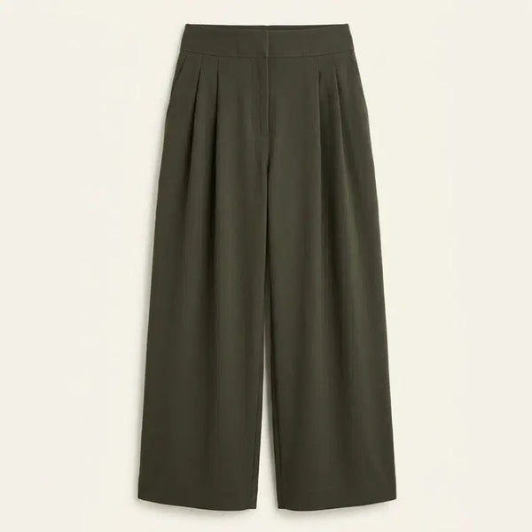 [BUNJANG] Women's Wide-Leg Banding Slacks - Khaki, Size 66 / 66 새상품 여성 와이드팬츠 여성 바지 슬랙스 밴딩바지 여자 바지 새제품