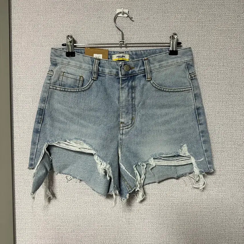 [BUNJANG] POCLAIN Distressed Denim Shorts / 새상품) POCLAIN 데미지 청반바지