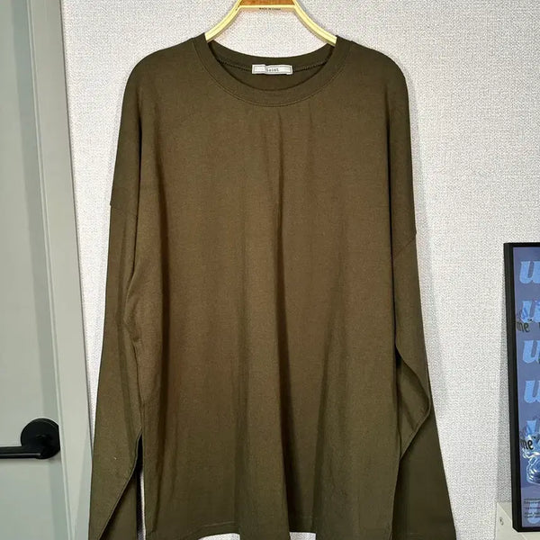 [BUNJANG] Saint Long Sleeve T-Shirt Khaki / 새상품) Saint 세인트 긴팔 티셔츠 카키