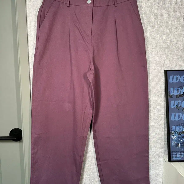 [BUNJANG] Purple Cotton Pants / 새상품) 보라색 퍼플 면바지