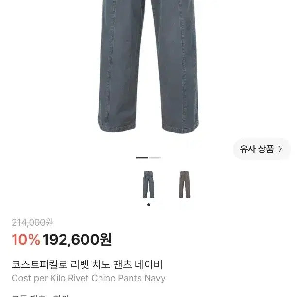 [BUNJANG] COSTPERKILO Rivet Chino Pants Navy / [XL] 코스트퍼킬로 리벳 치노 팬트 네이비 새상품