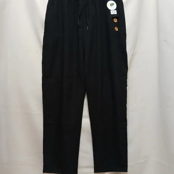[BUNJANG] Women's Summer Rayon Banding Pants Black XL / 여성 여름 인조 인견 밴딩 바지 블랙 77