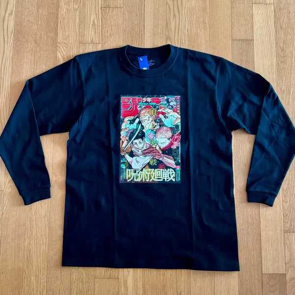 [BUNJANG] Jujutsu Kaisen Jump Logo Long Sleeve T-Shirt L Size / 주술회전 점프로고 긴팔티 새제품(단순시착) L사이즈 팝니다.