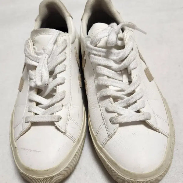 [BUNJANG] VEJA White & Beige Suede Sneakers / VEJA 베자 스니커즈240