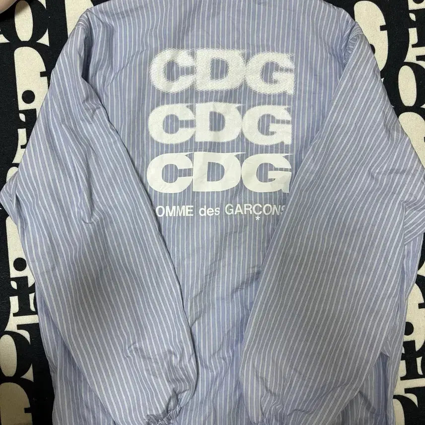 [BUNJANG] Comme des Garçons CDG Striped Coach Jacket XXL / 꼼데가르송 CDG 스트라이프 셔츠 자켓 xxl
