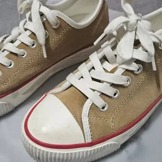 [BUNJANG] Sandro Suede Sneakers Beige / 산드로 스웨이드 스니커즈 베이지