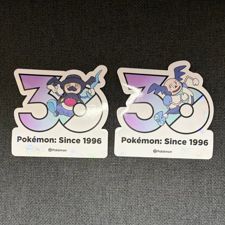 [BUNJANG] Pokemon 30th Anniversary Logo Galar Mr. Mime & Mime Jr. Set / 한국한정] 포켓몬 30주년 로고 스티커 가라르 마임맨 마임꽁꽁 세트