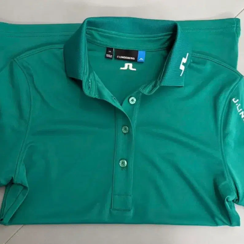[BUNJANG] J.Lindeberg Women's Golf Polo Shirt Green XS / 제이린드버그 여성골프웨어 카라티 그린 xs