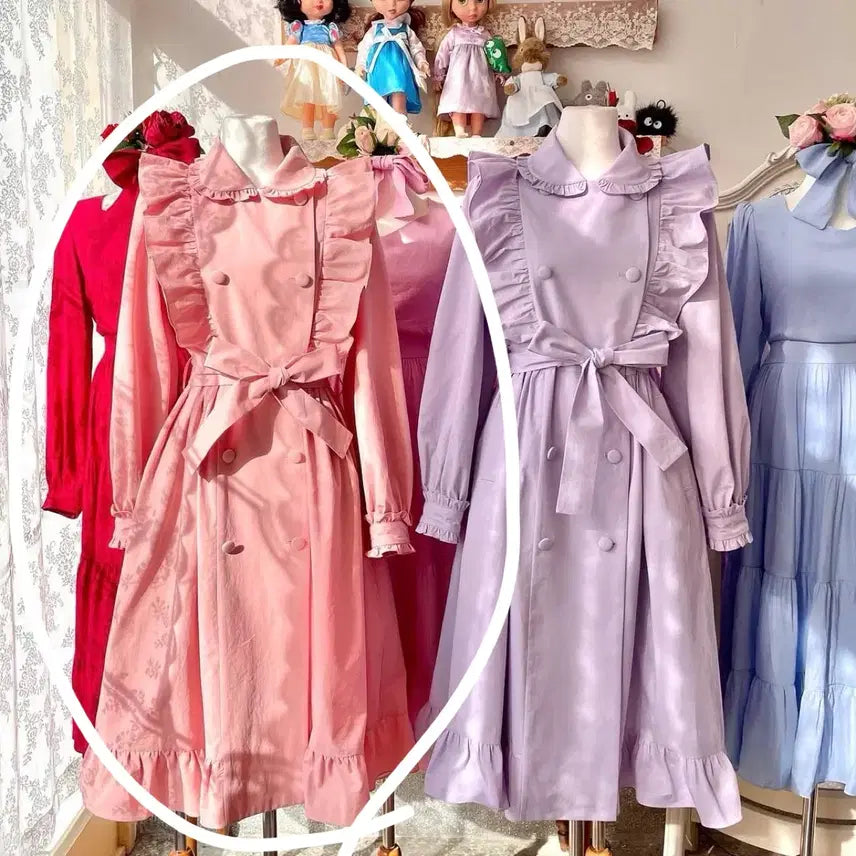 [BUNJANG] Younjin Studio Pink Trench Coat / 유앤진드레스 트렌치코트 핑크