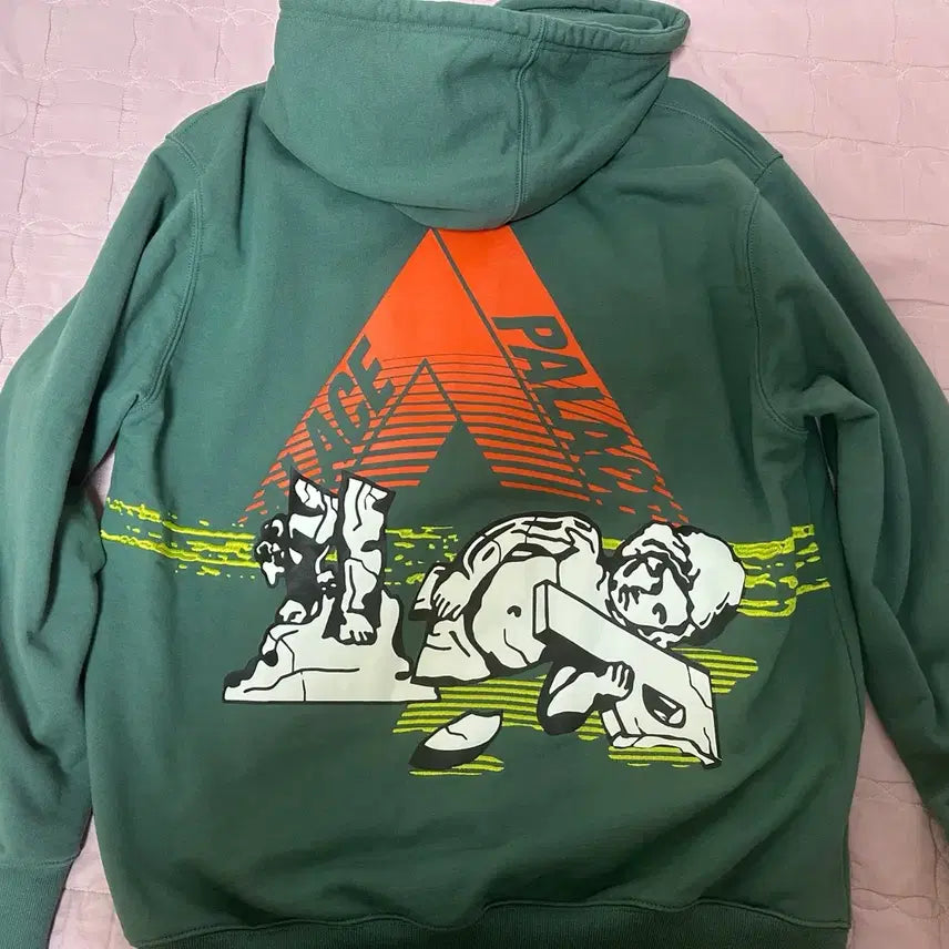 [BUNJANG] Palace Fallen City Hoodie Green L / [1회 착용] 팔라스 폴른 시티 후드 그린 L