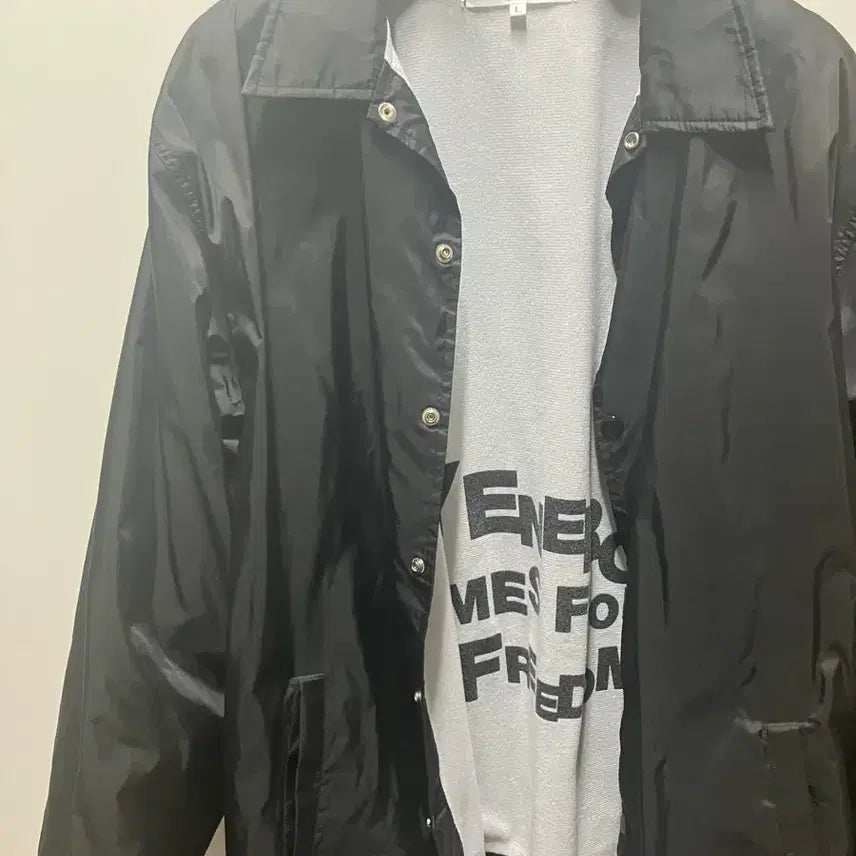 [BUNJANG] CDG Logo Coach Jacket Black / CDG 로고 코치 자켓 블랙