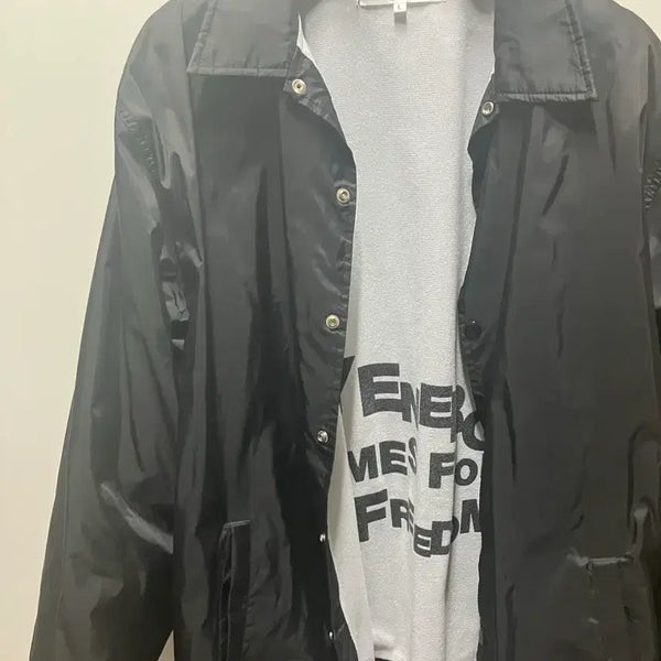 [BUNJANG] CDG Logo Coach Jacket Black / CDG 로고 코치 자켓 블랙