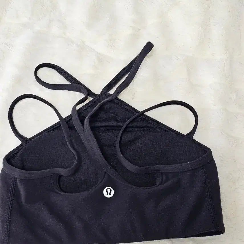 [BUNJANG] Lululemon Black Strap Detail Bra Top Size 2 / 룰루레몬 블랙 스트랩 포인트 브라탑 2사이즈