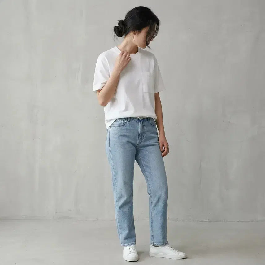 [BUNJANG] COS Relaxed Fit Pocket Short Sleeve T-Shirt White S / 코스(COS) 릴렉스드 핏 포켓 반팔 티셔츠 화이트 S