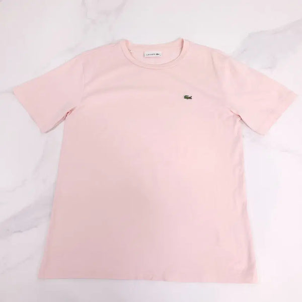 [BUNJANG] Lacoste Women's Pink Cotton Short Sleeve T-Shirt / 라코스테 여성 핑크 코튼 반팔 티셔츠 55
