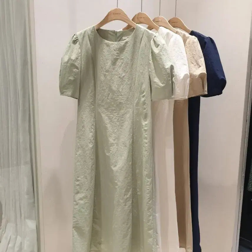 [BUNJANG] A-Line Puff Long Dress / 여름 바스락 A라인 퍼프 롱원피스 총장120