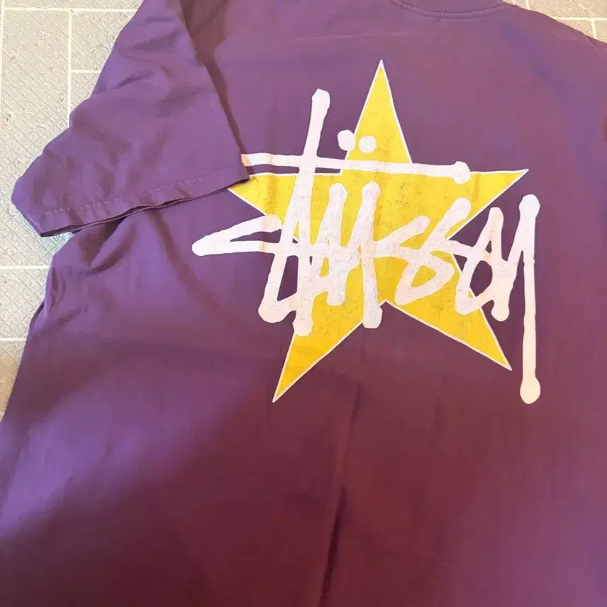 [BUNJANG] Stussy Star Logo Vintage Short Sleeve T-Shirt / 스투시 스타로고 빈티지 반팔